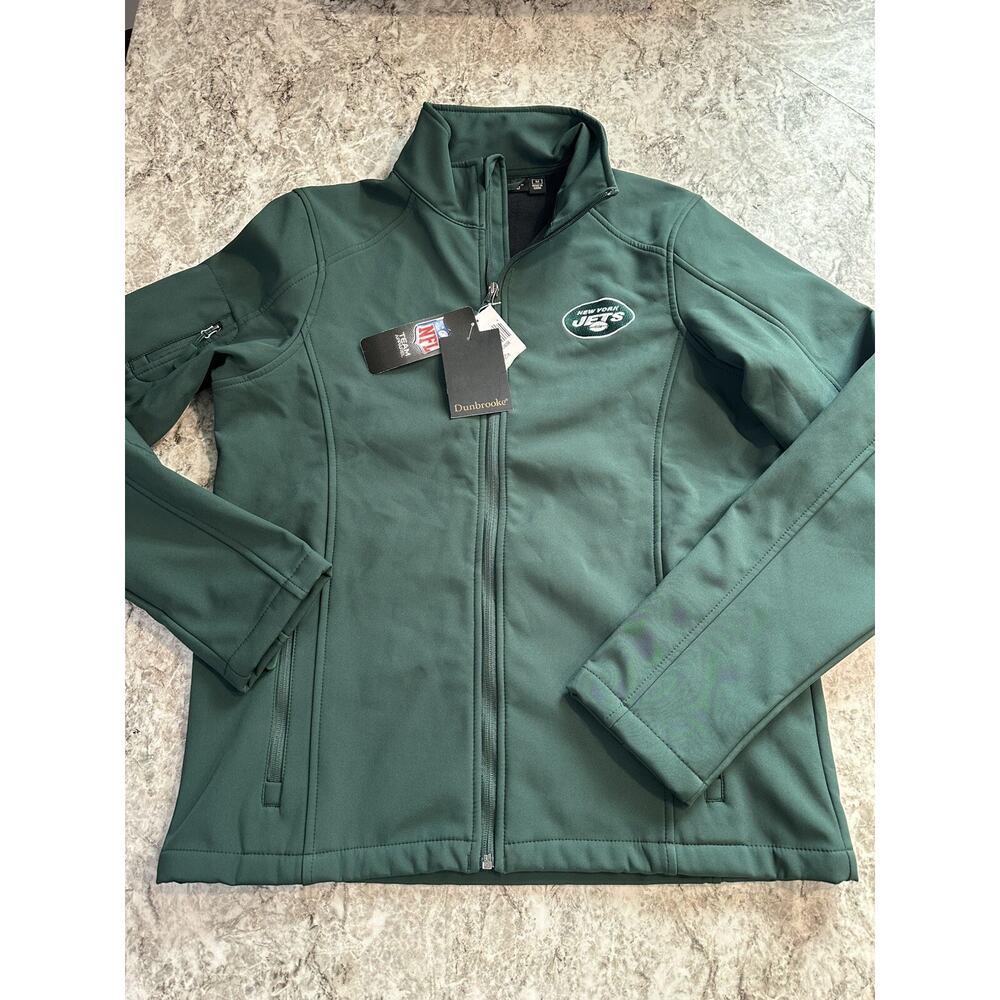 NWT Women’s Dunbrooke New York Jets Sonoma Softshell Zip Up Jacket Green Medium